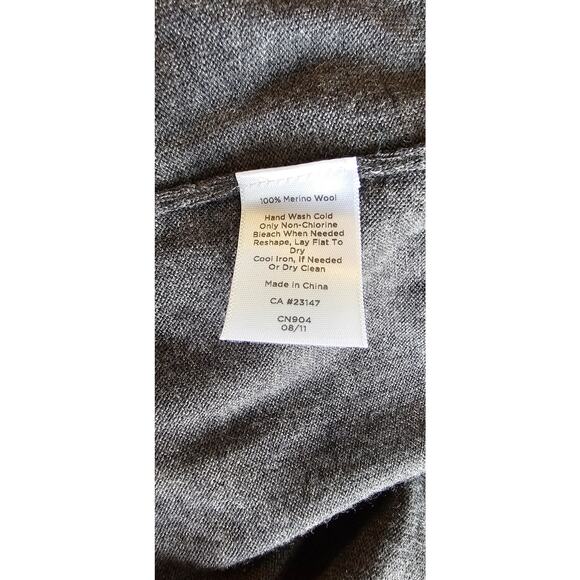 Talbots Bicolor Pure 100% Italian Merino Wool Pullover Sweater Women Sz L Petite - Picture 4 of 4